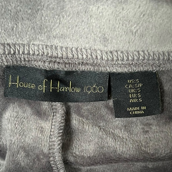 Revolve House of Harlow 1960 Gray Velour Athleisure Jogger Pants Women’s‎ Small - Picture 4 of 6